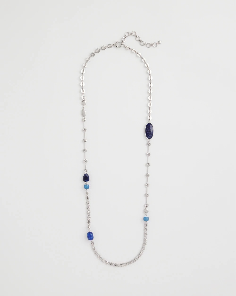 Chico's Blue Accent Long Single Strand Necklace