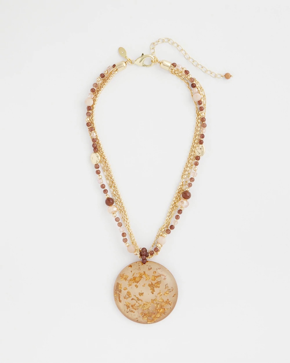 Chico's Gold Foil Pendant Necklace