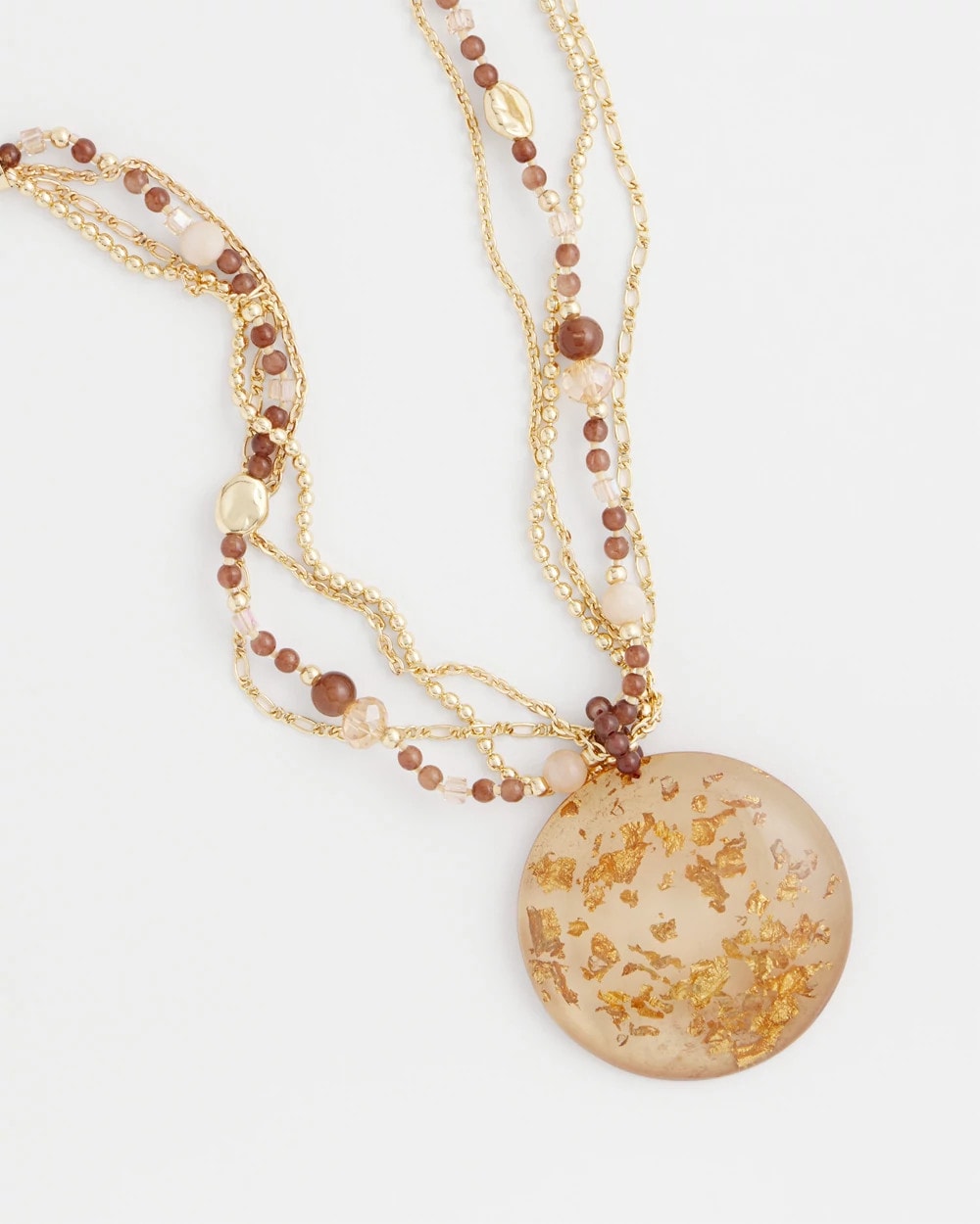 Chico's Gold Foil Pendant Necklace