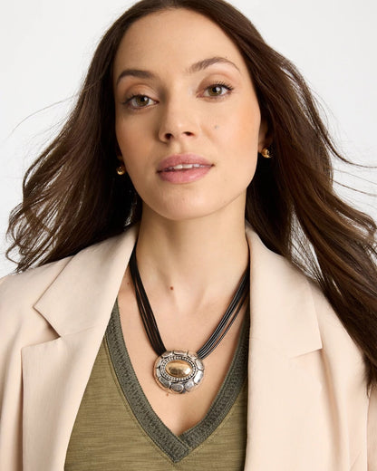 Chico's Mixed Metal Pendant Necklace