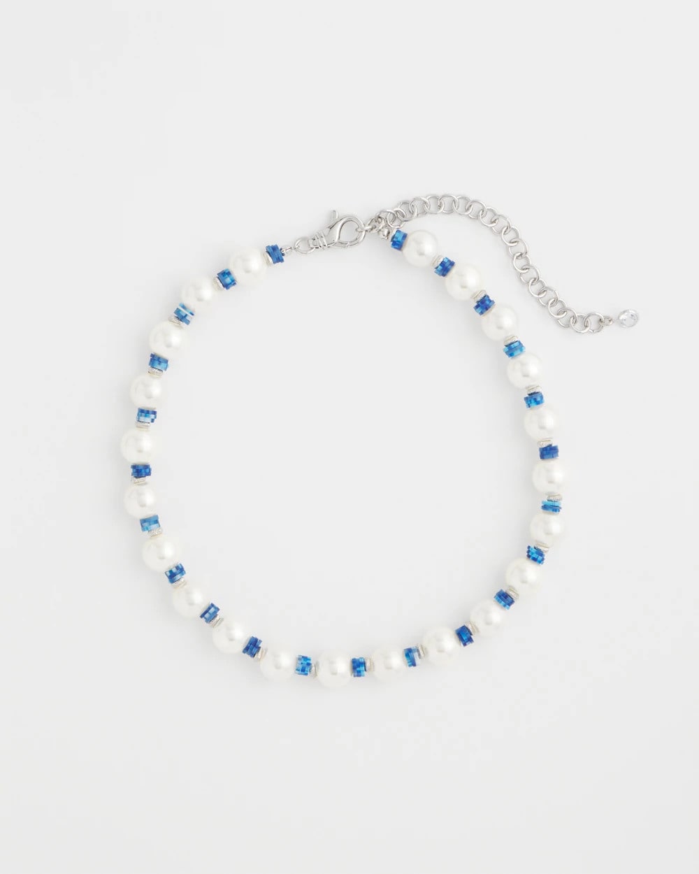 Chico's Short Pearl Blue Necklace