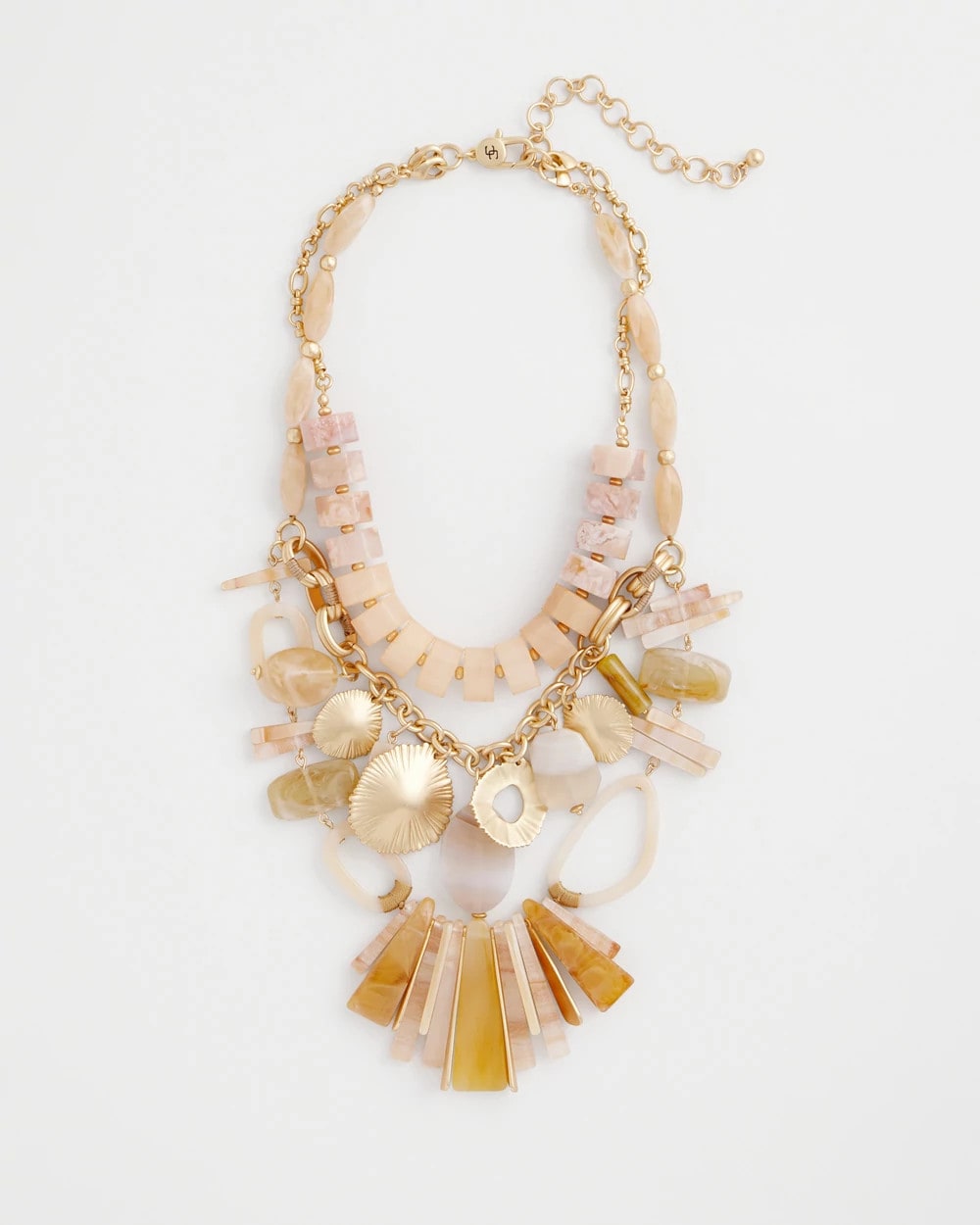 Chico's Chico's Originals Neutral Stone Bib Necklace