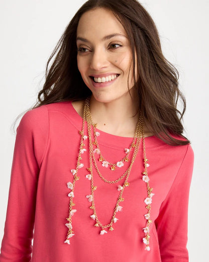 Chico's Pink Multi-Layer Necklace