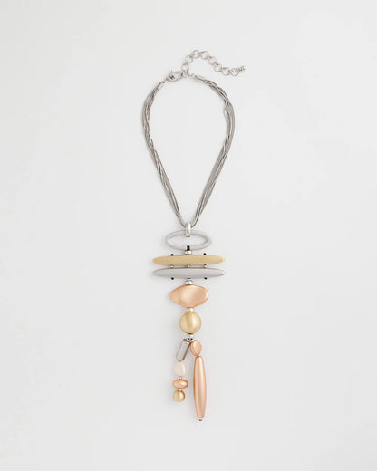 Chico's Mixed Metal Linear Necklace
