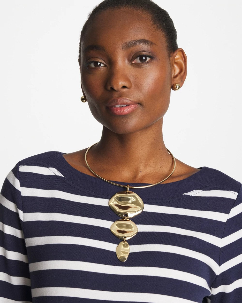 Chico's Linear Reversible Pendant Necklace