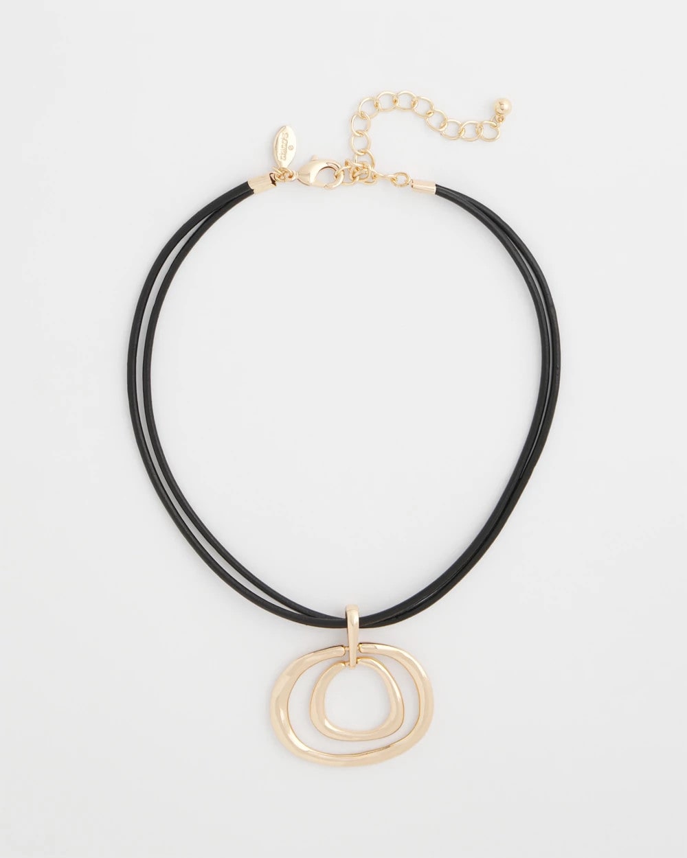 Chico's Gold Tone Rings Pendant Necklace