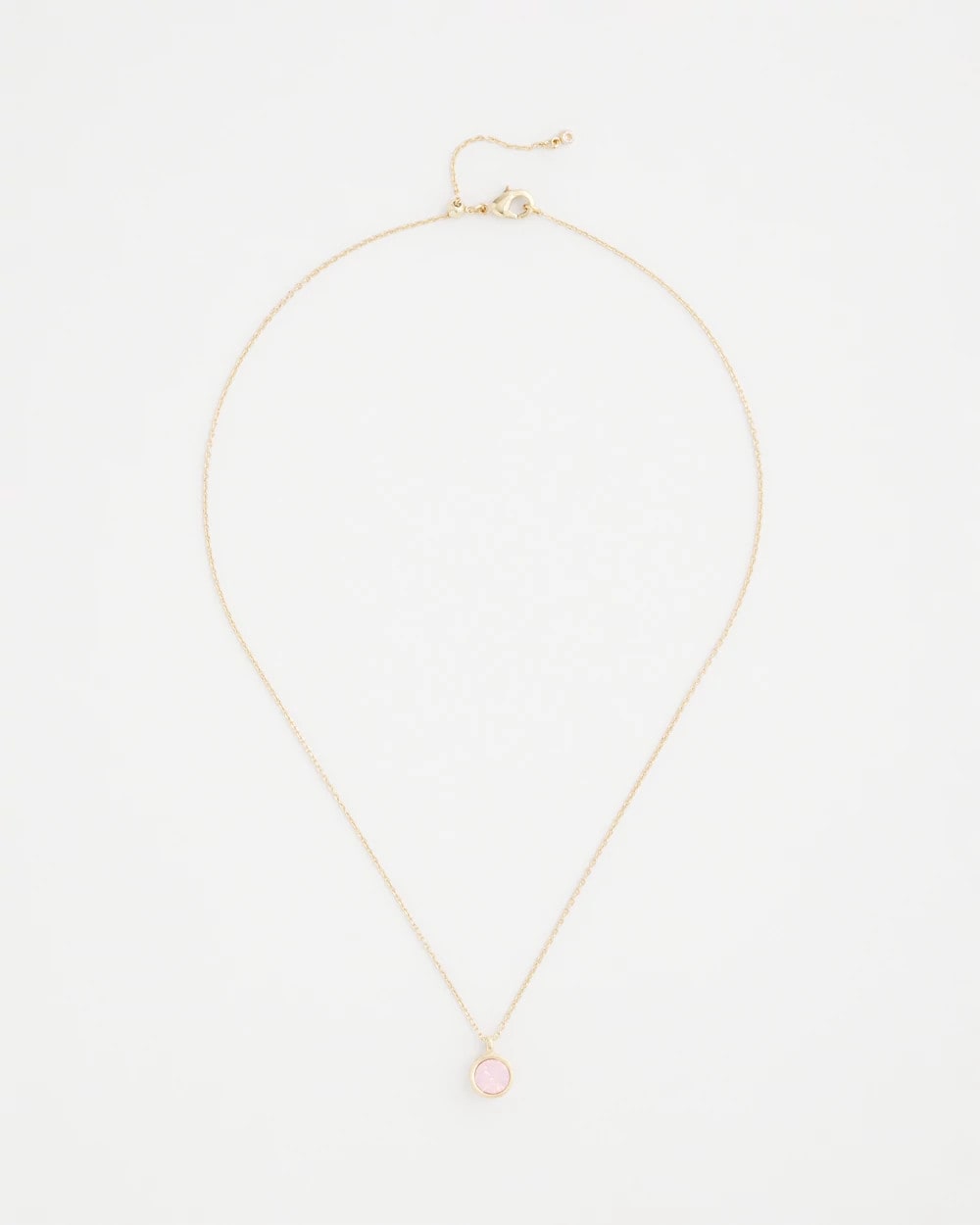 Chico's Pink Fine Single Strand Necklace