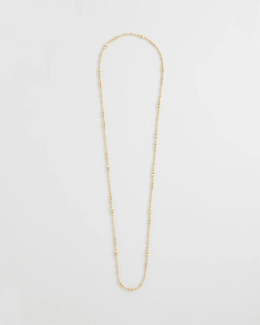 Chico's Goldtone Long Beaded Necklace