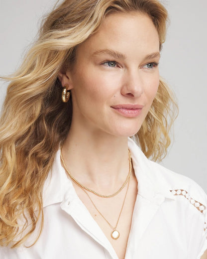 Chico's Goldtone Convertible Pendant Necklace
