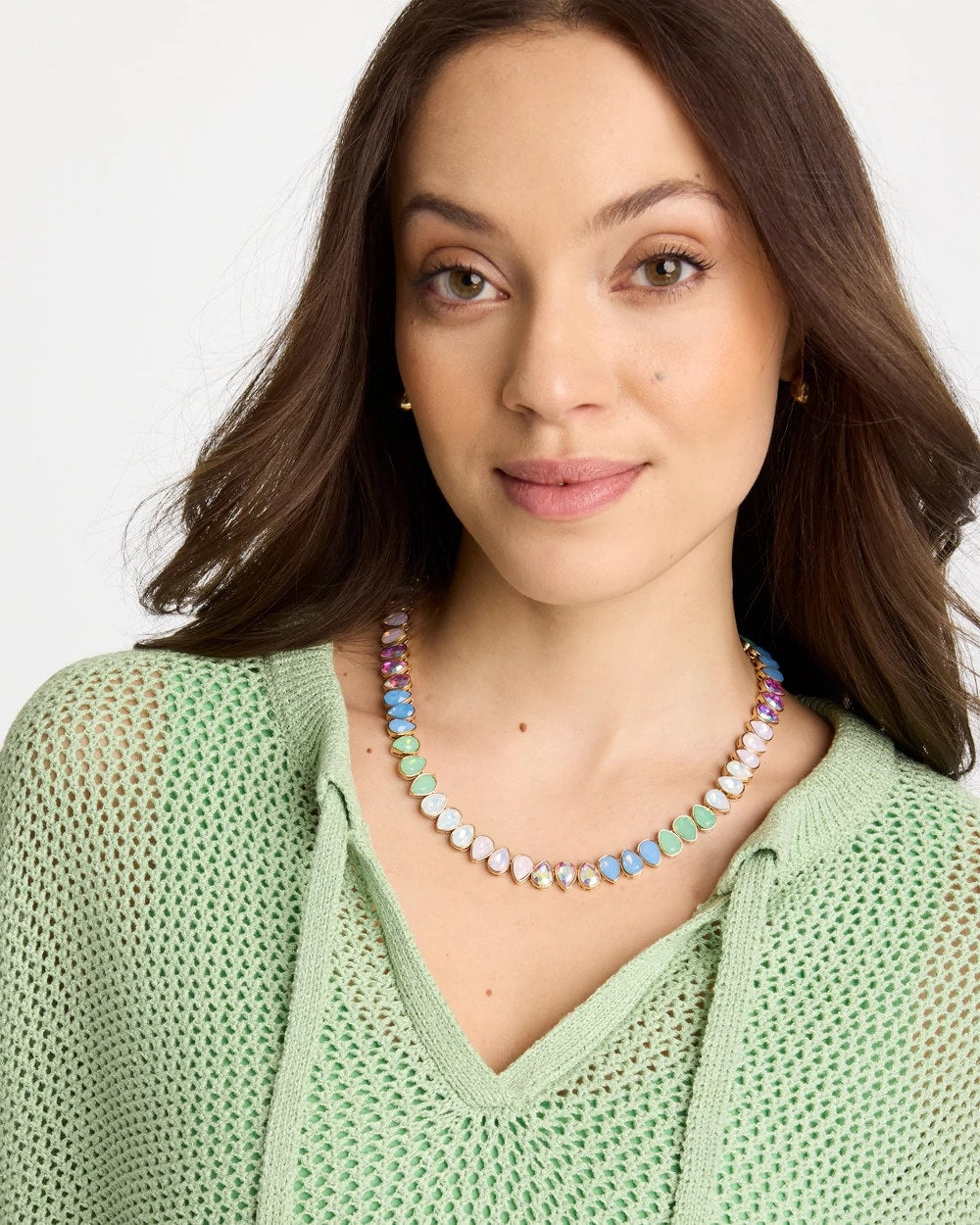 Chico's Teardrop Tennis Necklace