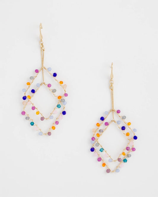 Chico's Diamond Shaped Linear Earrings