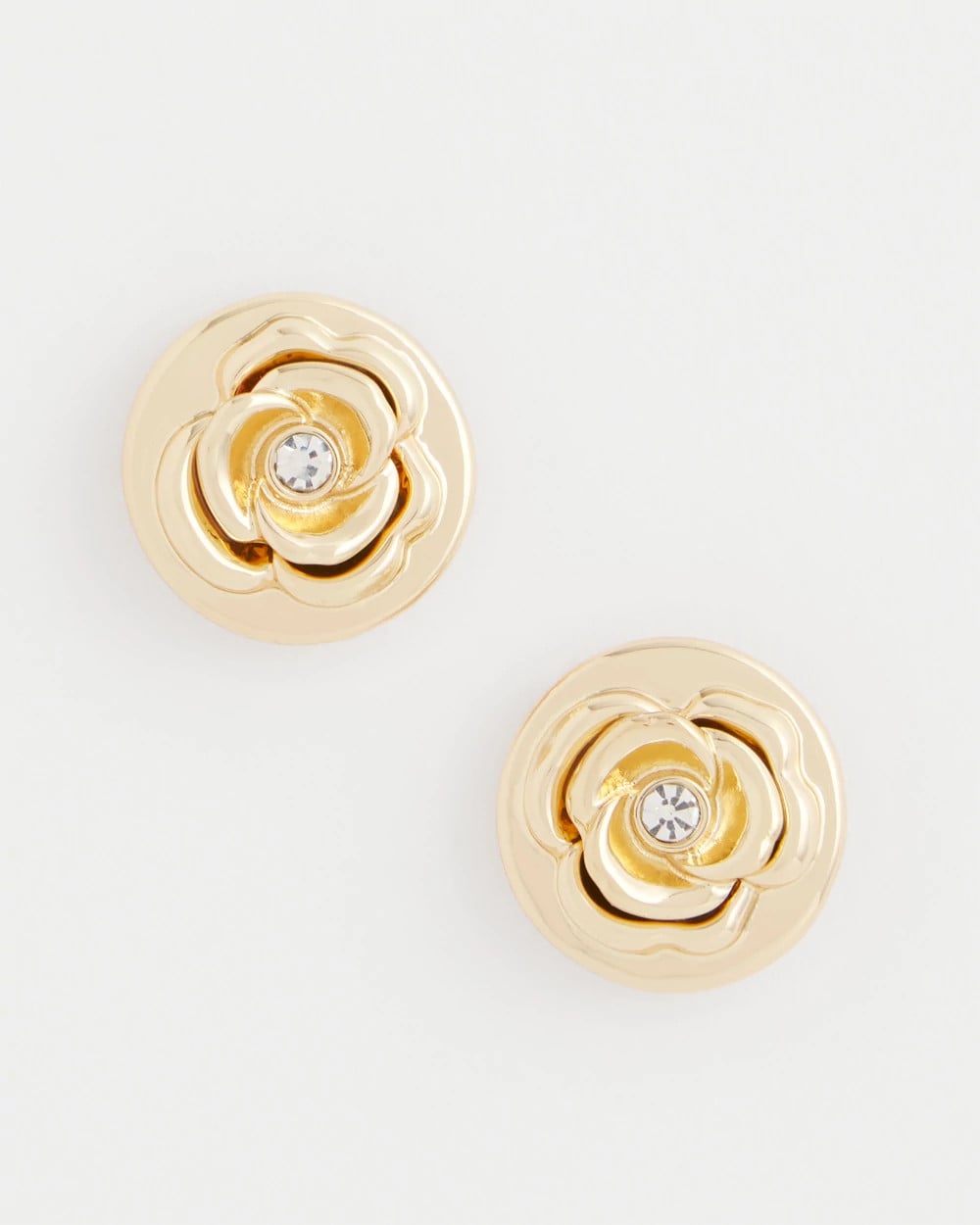 Chico's Lucky Coin Flower Stud Earrings