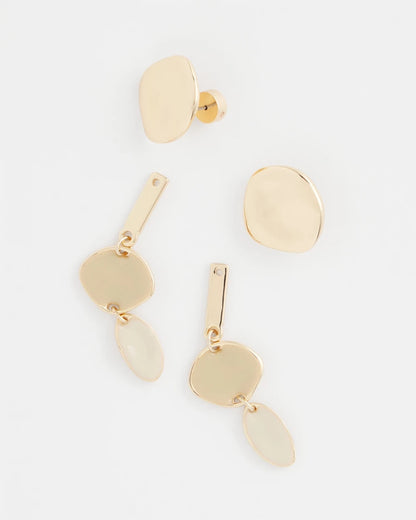 Chico's Liner Gold Drop Earrings