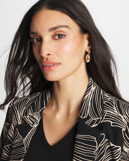 Chico's Gold Oval Drop Earrings