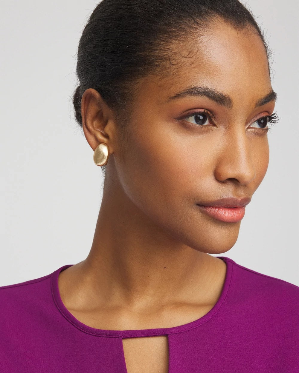 Chico's No Droop™ Gold Stud Clip-On Earrings