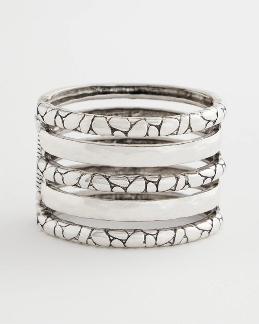 Chico's Silver Island Metals Cuff Bracelet