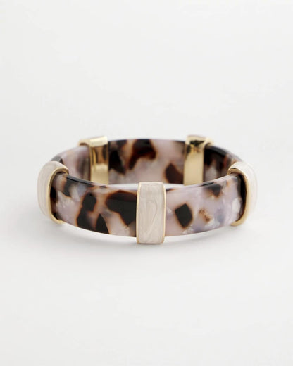 Chico's Tortoise Spider Lily Stretch Bangle